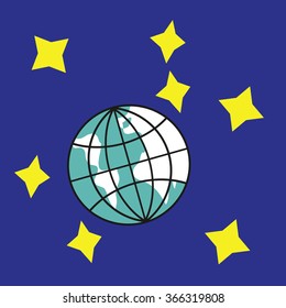 color image of the earth