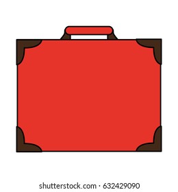 color image elegant luggage with handle