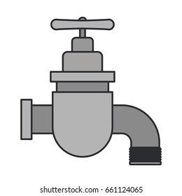 color image of faucet icon vector illustration