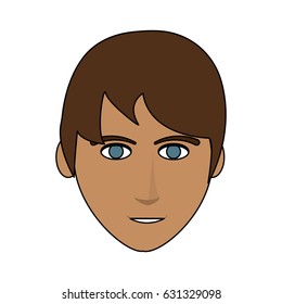 color image front face man with hairstyle