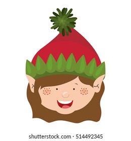 color image of gnome girl head