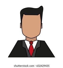 color image half body faceless man with executive suit
