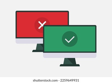 Color image of laptop. Vector illustration