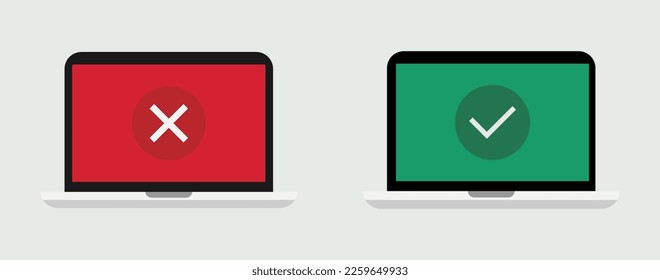 Color image of laptop. Vector illustration