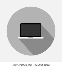 Color image of laptop. Vector illustration