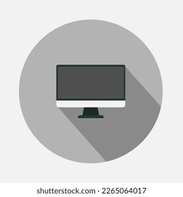 Color image of laptop. Vector illustration