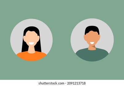 Color image of a man on a gray background, vector illustration