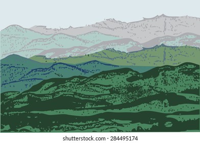 color image of mountain landscape
