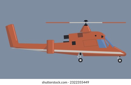 Color image of a plane helicopter.