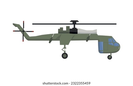 Color image of a plane helicopter.