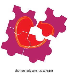 color image of the puzzle with a heart