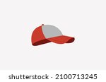 	
Color image of red children's baseball cap. Summer headdress. Male clothing. Vector illustration for kids.