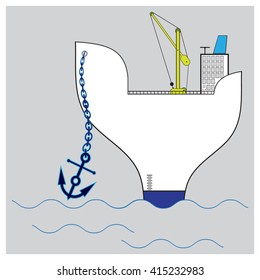 color image sea cargo ship