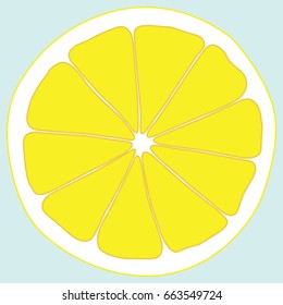 Color image of a slice of lemon