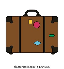 color image travel briefcase with handle
