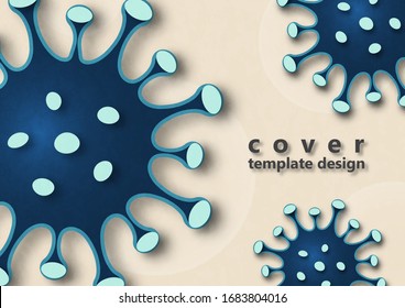 Color image of the virus, coronovirus, 2019-nCoV influenza virus. Abstract background of illness, infection. The global problem of the epidemic. Vector illustration