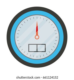 color image of water meter closeup vector illustration