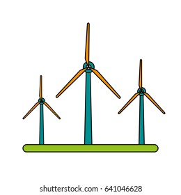 color image wind turbine eolic energy