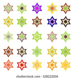 Color images of Stars of David