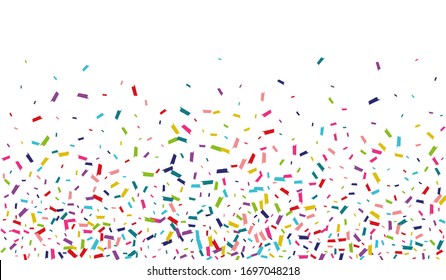 Color Independence Confetti Pattern. Round Texture. Rain Fun Design. Color Christmas Invitation.