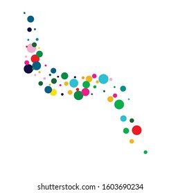 Color Independence Dots Design. Orange Vector Shine Backdrop. Carnaval Backdrop. Happy Yellow Postcard.