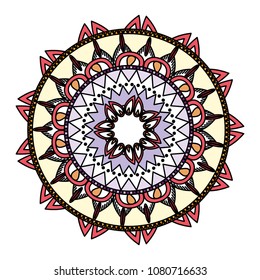 color indian mandala decoration ornament style