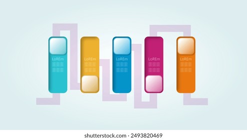 diseño de Vector de fondo de infografía de color