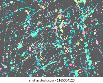 Color Ink blots Grunge urban background.Texture Vector. Dust overlay distress grain. Rainbow paint splatter ,dirty, poster for your design. Hand drawing illustration