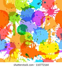 Color ink blots seamless background