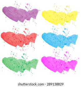 Color ink paint splat 