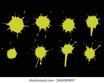 color ink splash on black background illustration