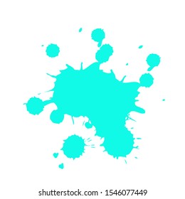 Color ink splashes. Grunge splatters. Abstract background. Grunge text banners