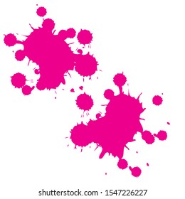 Color ink splashes. Grunge splatters. Abstract background. Grunge text banners