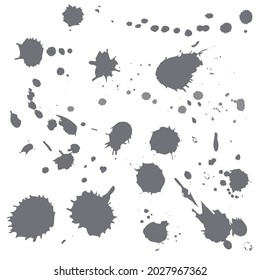 Color ink splashes. Grunge splatters. Abstract background. Grunge text banners