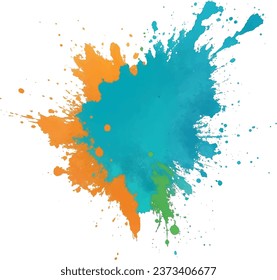 Farbtinte Bildplatte, Vektorgrafik,
orangefarbenes Grün