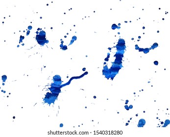 Color Ink stains background vector. Scribble ink splatter, spray blots, dirt spot elements. Watercolor paint , smear liquid stains splatter backdrop.