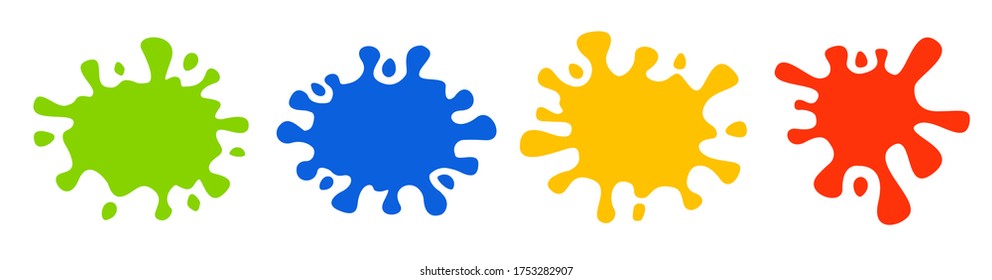 Tinta de color. Vector colorido de salpicaduras de pintura ilustración vectorial