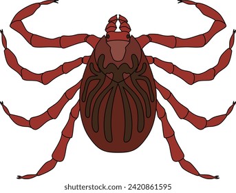 Color insect single item icon mite