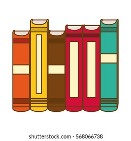 Color interenting knowledge books icon image, vector illustration