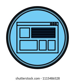 color internet website page technology emblem