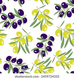 color isolated seamless pattern olive oil in vector. template for backdrop textile wallpaper wrapping background print decor design