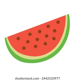 color isolated watermelon fruit in flat style in vector. image of natural healthy eco food.template for logo sticker poster print decor design