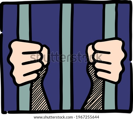 Color jail icon vector illustration