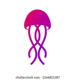 Color Jellyfish Abstract Logo Vector