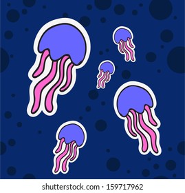color jellyfish pattern