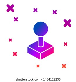 Color Joystick for arcade machine icon isolated on white background. Joystick gamepad. Gradient random dynamic shapes. Vector Illustration