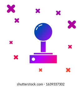 Color Joystick for arcade machine icon isolated on white background. Joystick gamepad. Gradient random dynamic shapes. Vector Illustration