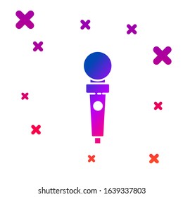 Color Joystick for arcade machine icon isolated on white background. Joystick gamepad. Gradient random dynamic shapes. Vector Illustration