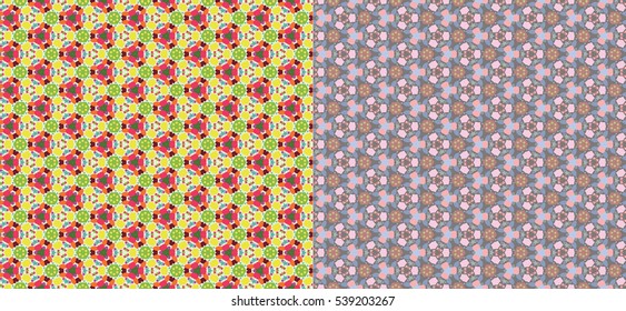 Color kaleidoscope backgrounds set