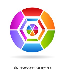 Color kaleidoscope icon